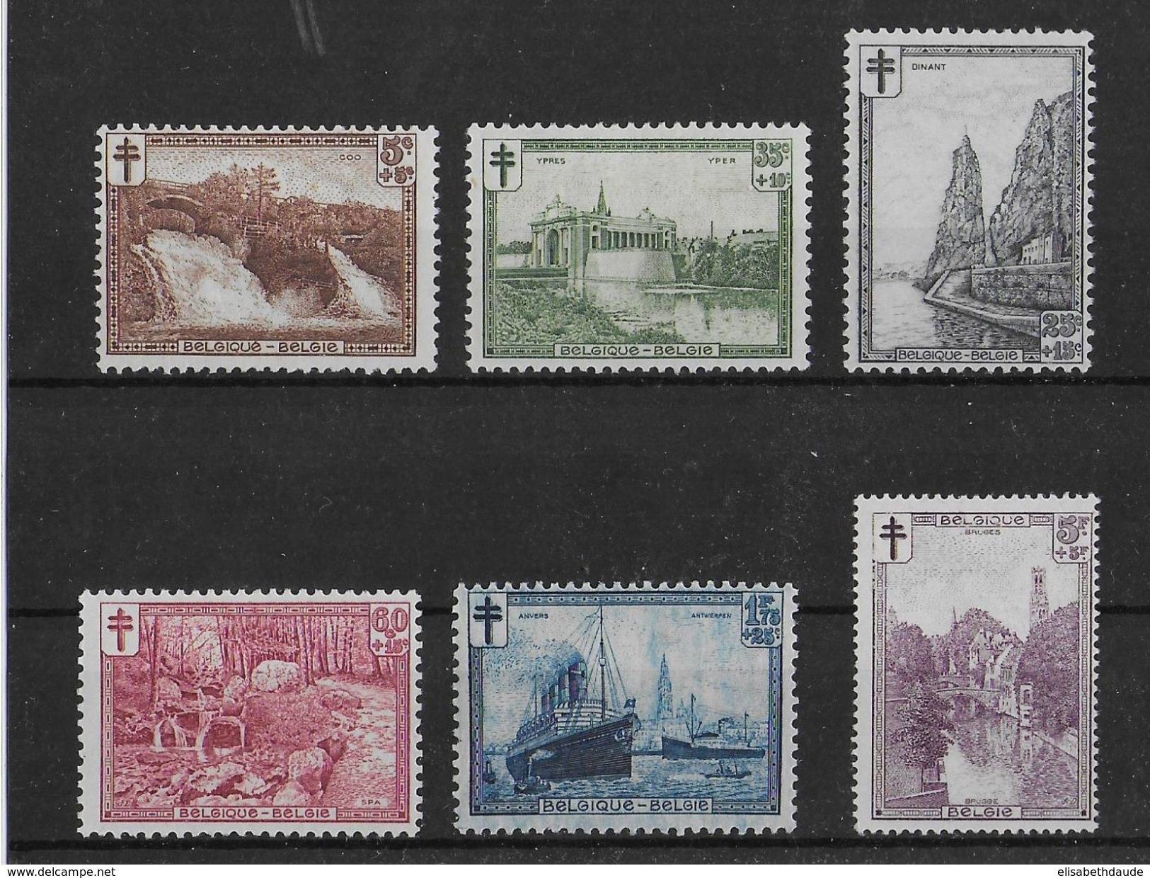 BELGIQUE - 1929 - COB N° 293/298 **/MNH - COTE = 120 EURO - Ongebruikt