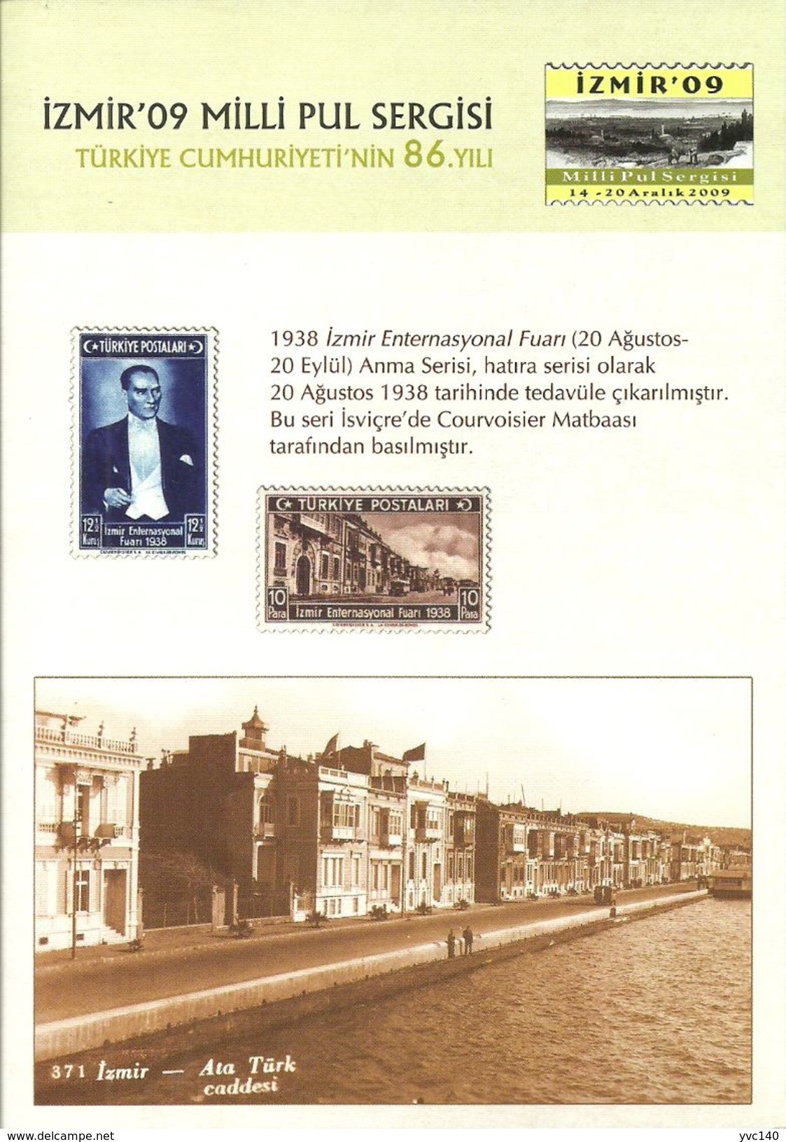 Turkey; 2009 "National Stamp Exhibition, Izmir" Special Portfolio - Interi Postali