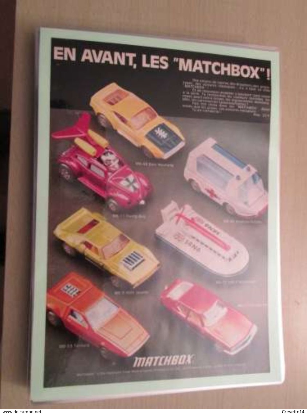 VOITURES MINIATURES MATCHBOX  -  Pour  Collectionneurs ... PUBLICITE  Page De Revue Des Années 70 Plastifiée Par Mes So - Catalogues