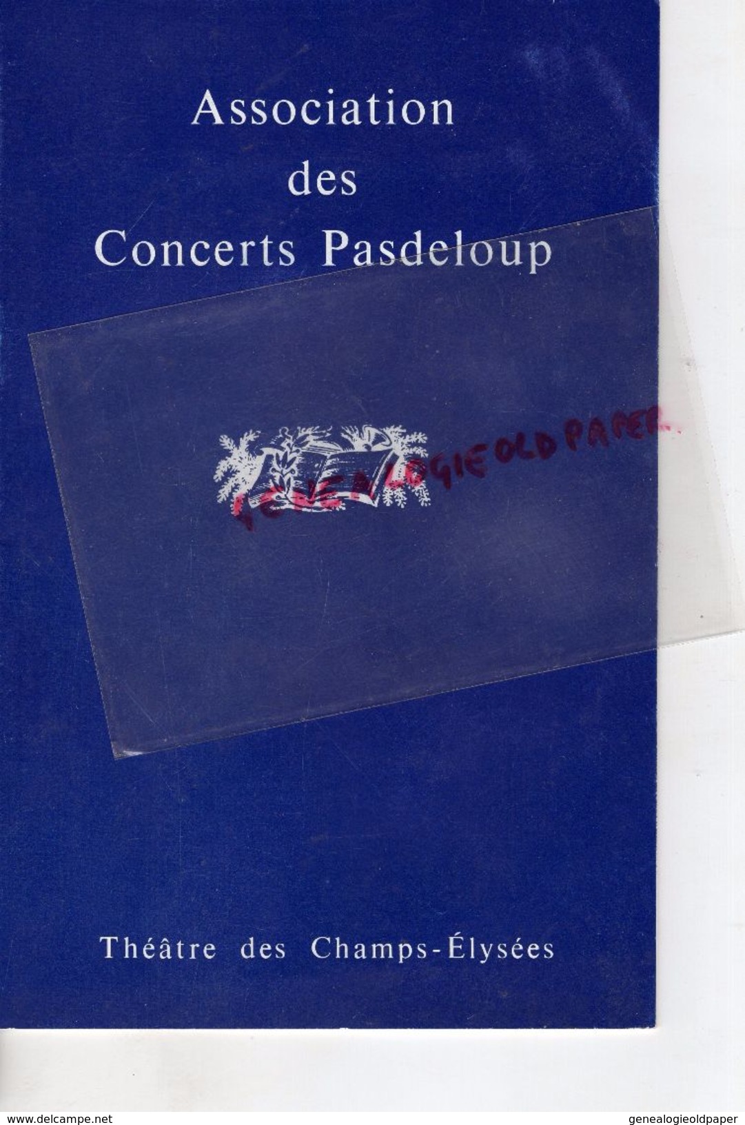 75- PARIS-PROGRAMME CONCERTS PASDELOUP-THEATRE CHAMPS ELYSEES-OISEAU DE FEU-16-1-1983-BRACHA EDEN-ALEXANDER TAMIR-MOZART - Programmi