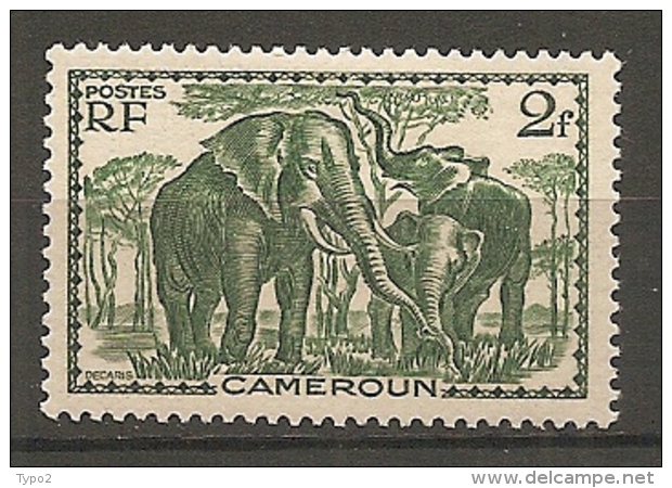 CAMEROUN - Yv. N° 185  *  2f  Elephants Cote 1,1 Euro  BE 2 Scans - Neufs