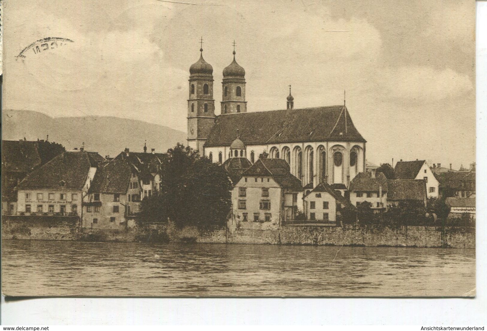 Säckingen - Ansicht Mit Rhein Und Kirche 1927 (001440) - Bad Saeckingen