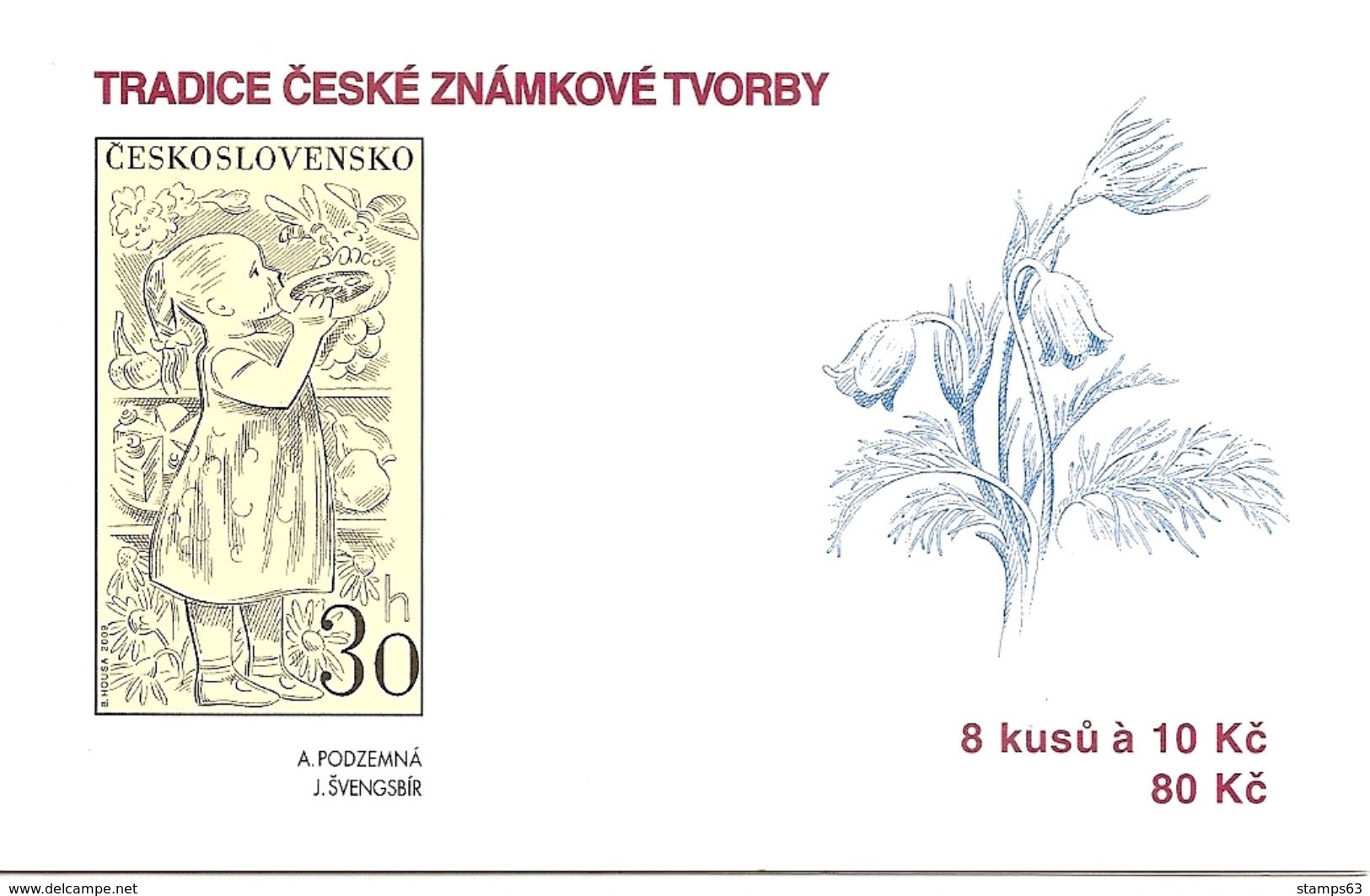 CZECH REPUBLIC, 2009, Booklet 133, Stamp Tradition, Mi MH 36 - Other & Unclassified