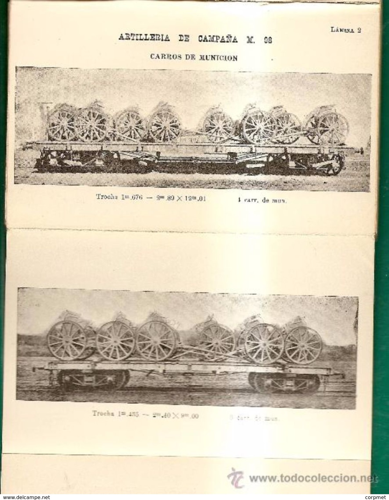 TRANSPORT FERROVIAIRE EN TEMPS DE GUERRE - 1922 Argentine Inst. Géographique Militaire-15 Planches-68 Photos - Fahrzeuge