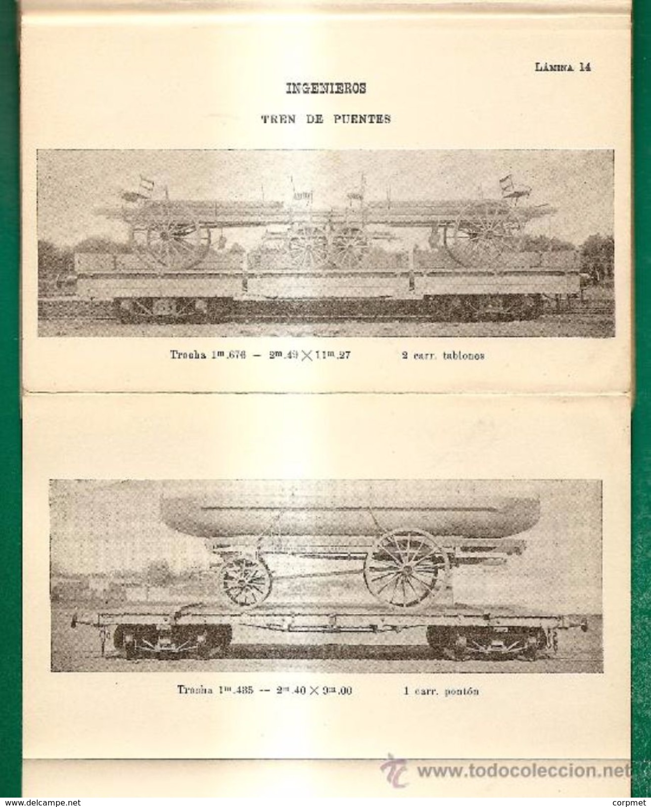 TRANSPORT FERROVIAIRE EN TEMPS DE GUERRE - 1922 Argentine Inst. Géographique Militaire-15 Planches-68 Photos - Véhicules