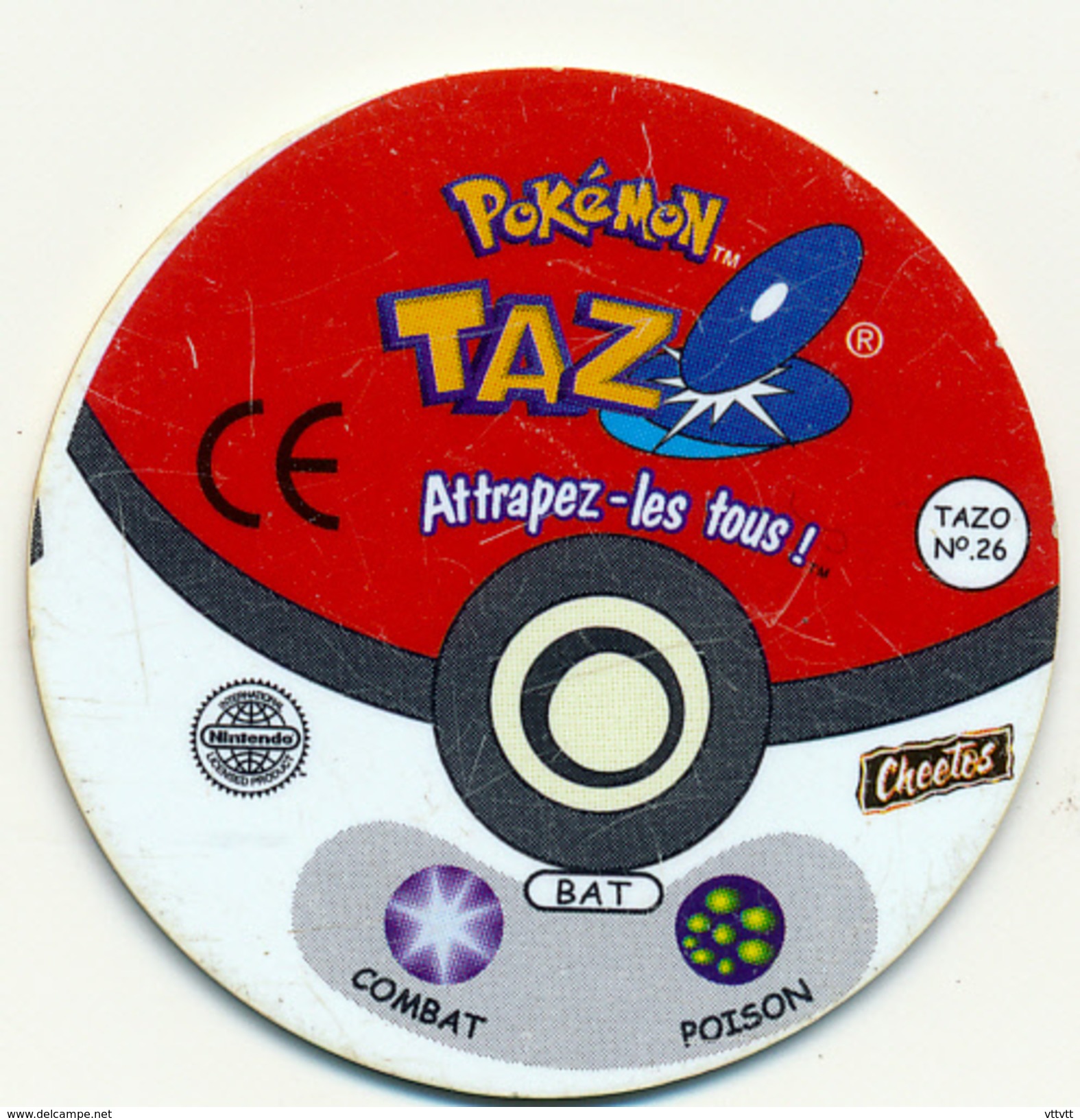 POG : POKEMON, Attrapez Les Tous ! #63 Abra, Element Psy, Tazo N° 26 (1995-1998) - Autres & Non Classés