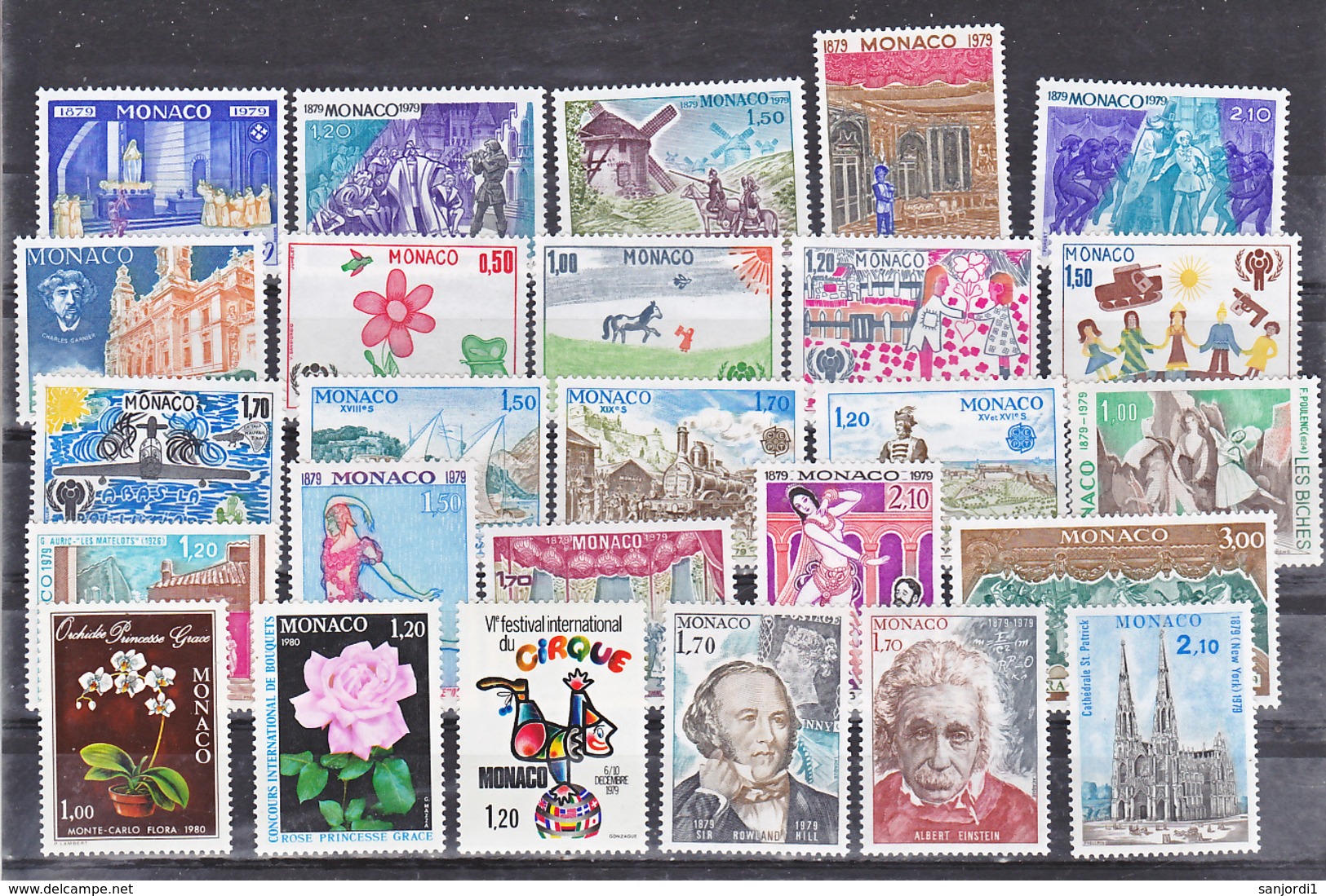 Monaco 1979 Année Complète Postes 1175 à 1208  Neuf ** TB  MnH  Sin Charnela Cote 88 - Komplette Jahrgänge