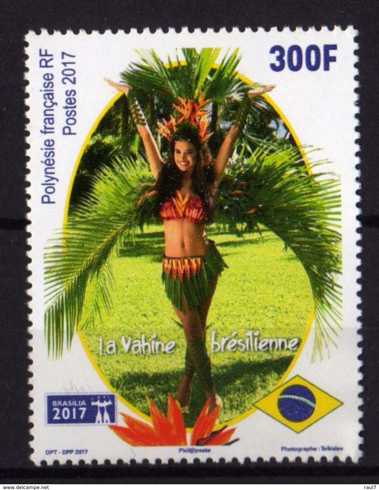 Polynésie Française 2017 - Vahiné Brésilienne, Brasilia 2017 - 1 Val Neufs // Mnh - Neufs