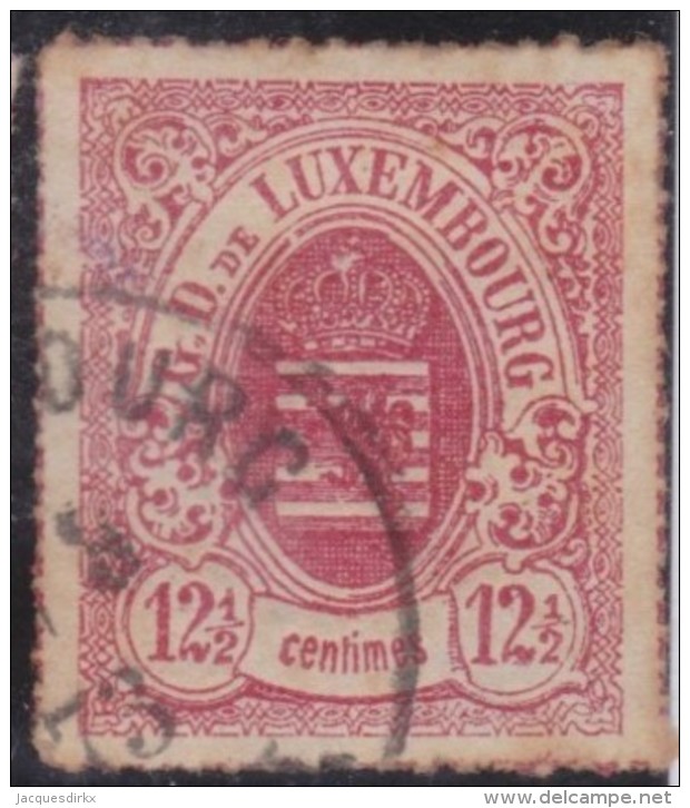 Luxembourg         .     Yvert  .    18        .       O      .         Gebruikt  .     /   .   Cancelled - 1859-1880 Wapenschild