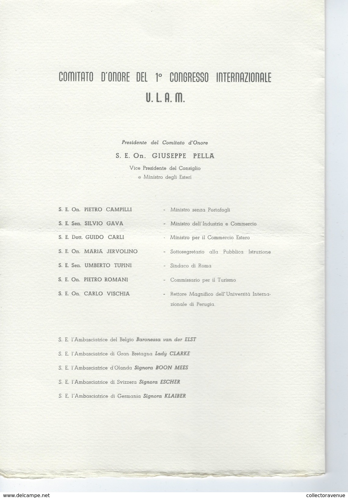 Congresso Internazionale Unione Latina Alta Moda Roma Papa Pio XII 1957 - Ohne Zuordnung