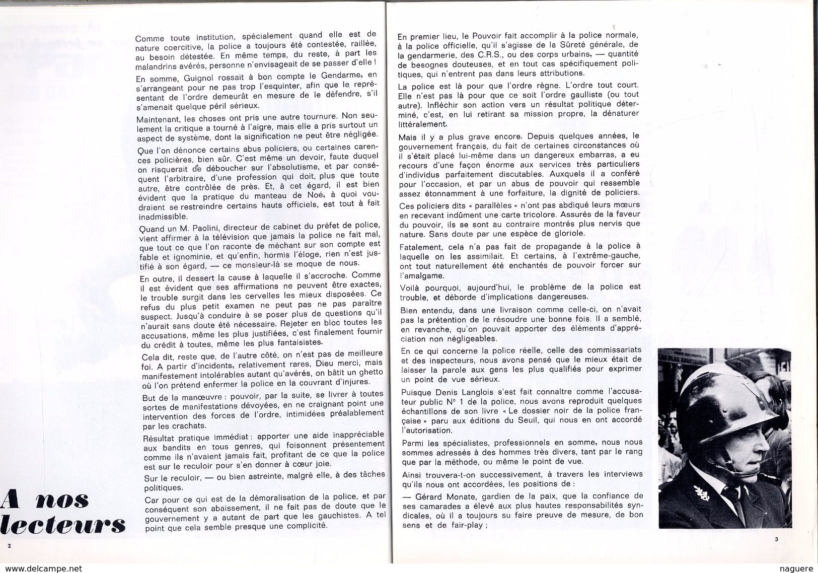 PAN !   N° 5  FLICS ET BARBOUZES 1972  -  80 PAGES  - - Autres & Non Classés