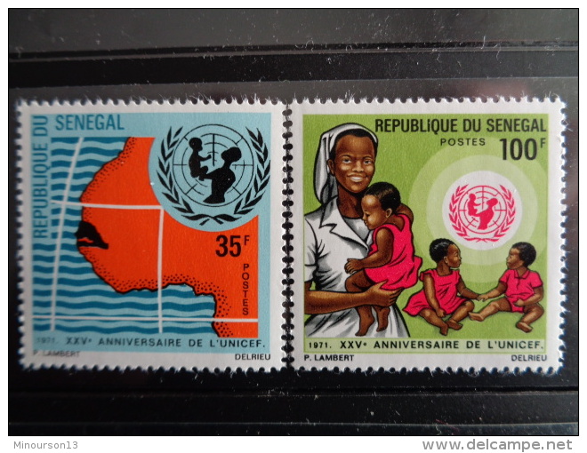 SENEGAL 1971 Y&amp;T N° 356 &amp; 357 ** - 25e ANNIVERSAIRE DE L' U.N.I.C.E.F - Sénégal (1960-...)