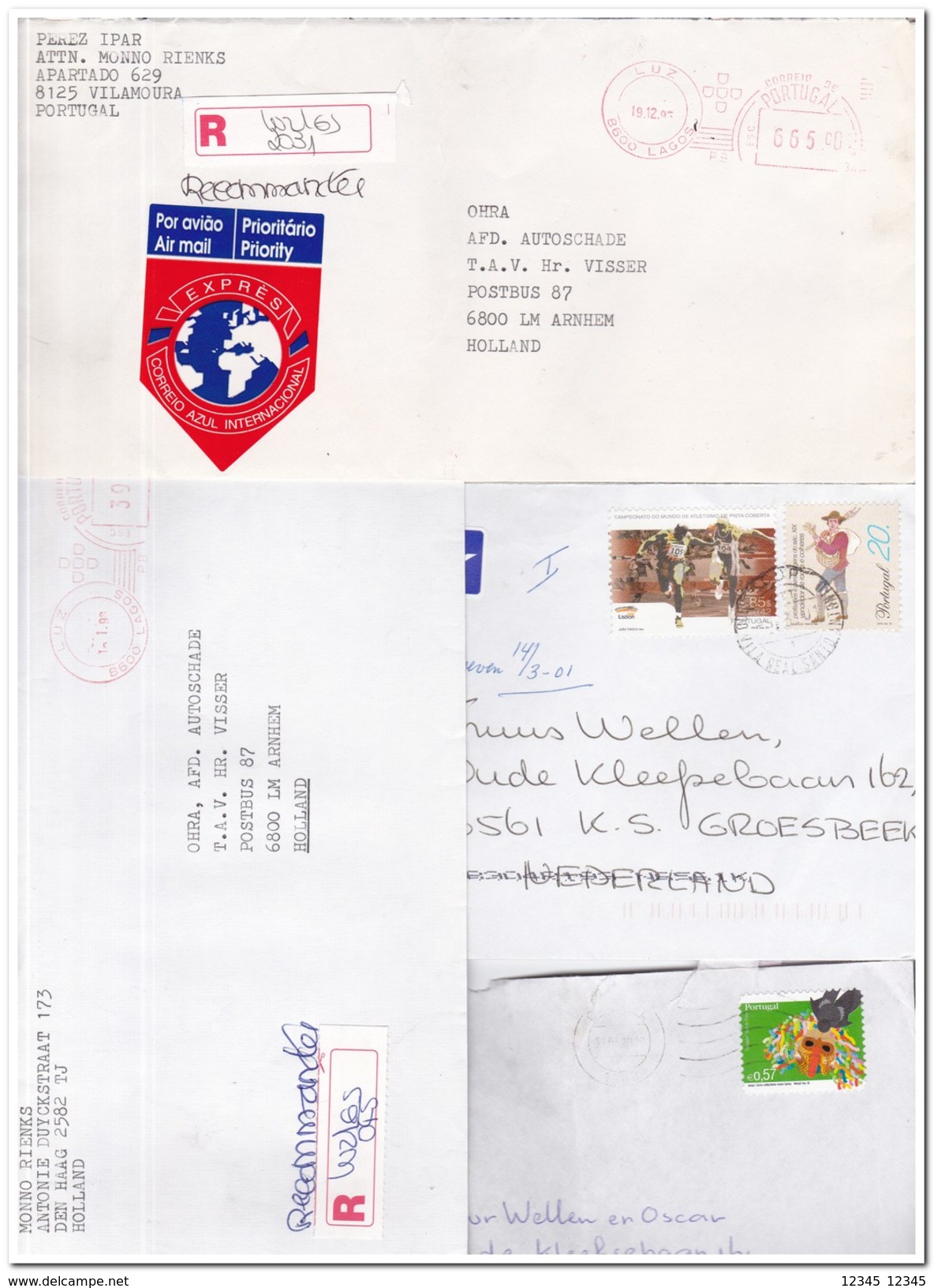 Portugal, 7 Envelopes - Andere & Zonder Classificatie