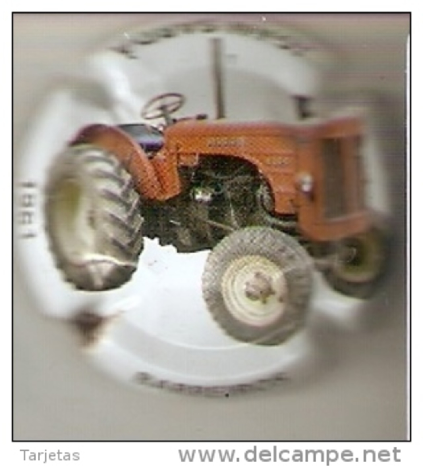 PLACA DE CAVA JOAN SARDA DE UN TRACTOR BARREIROS DEL AÑO 1961 (CAPSULE) MUY RARA - Placas De Cava