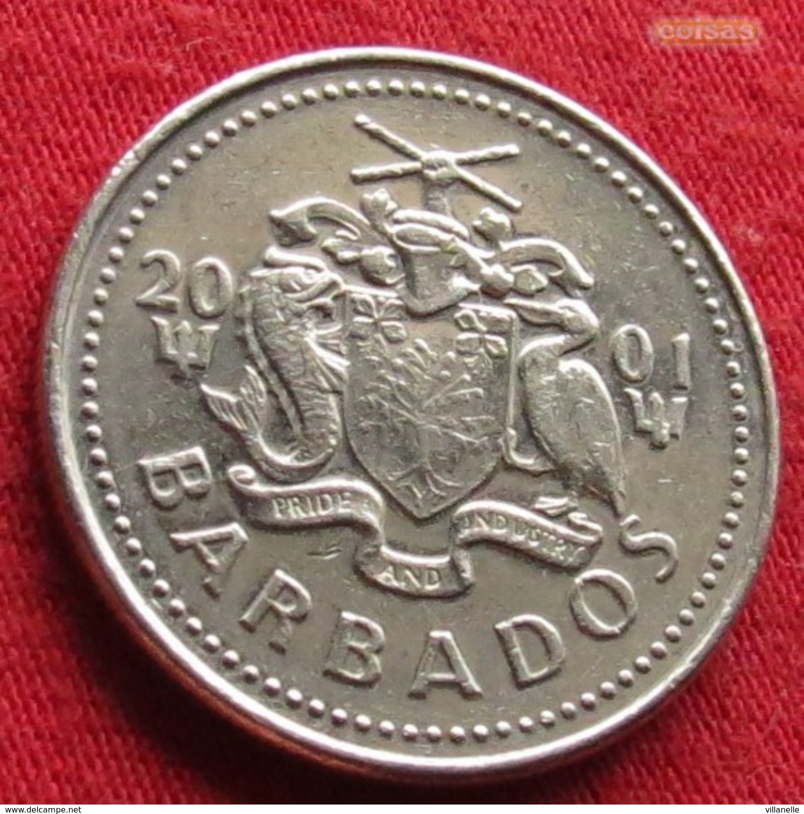 Barbados 25 Cents 2001 KM# 13 Barbade Barbades - Barbades