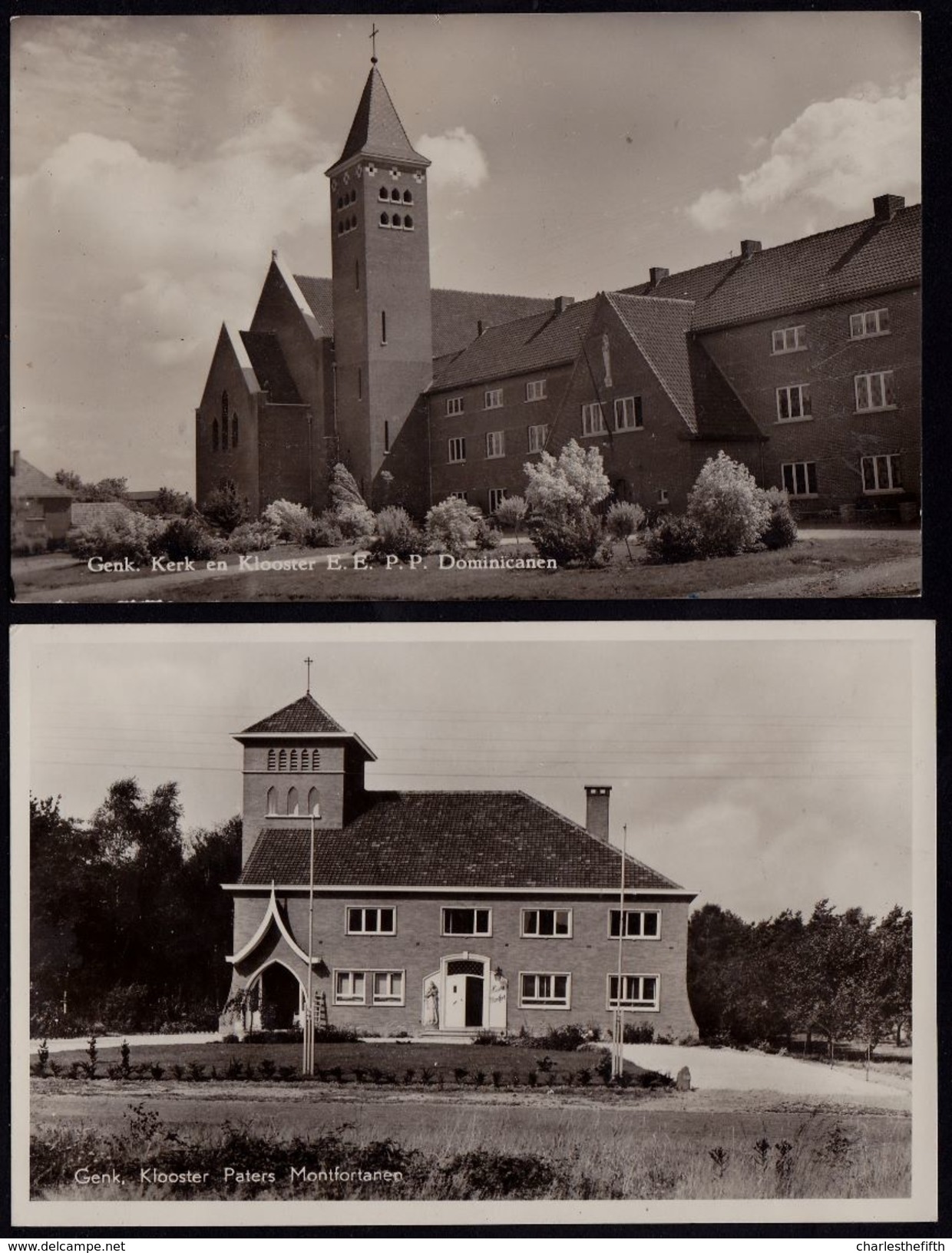 2 X FOTOKAART GENK KLOOSTERS DOMINICANEN EN MONTFORTANEN - Genk