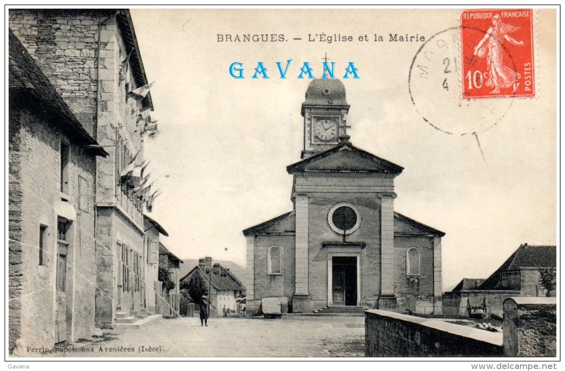 38 BRANGUES - L'église Et La Mairie - Brangues