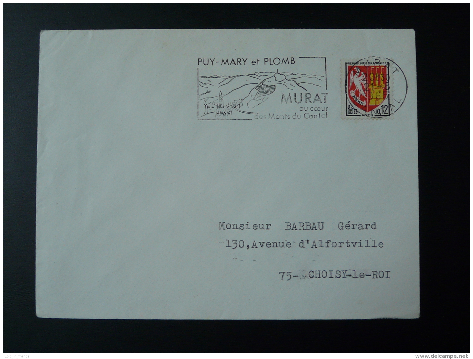 15 Cantal Murat Puy Mary Volcan Volcano 1965 - Flamme Sur Lettre Postmark On Cover - Maschinenstempel (Werbestempel)
