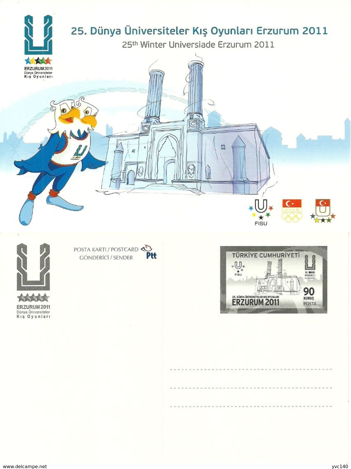 Turkey; Postal Stationery 2011 "25th Universiade Winter Games, Erzurum" - Enteros Postales