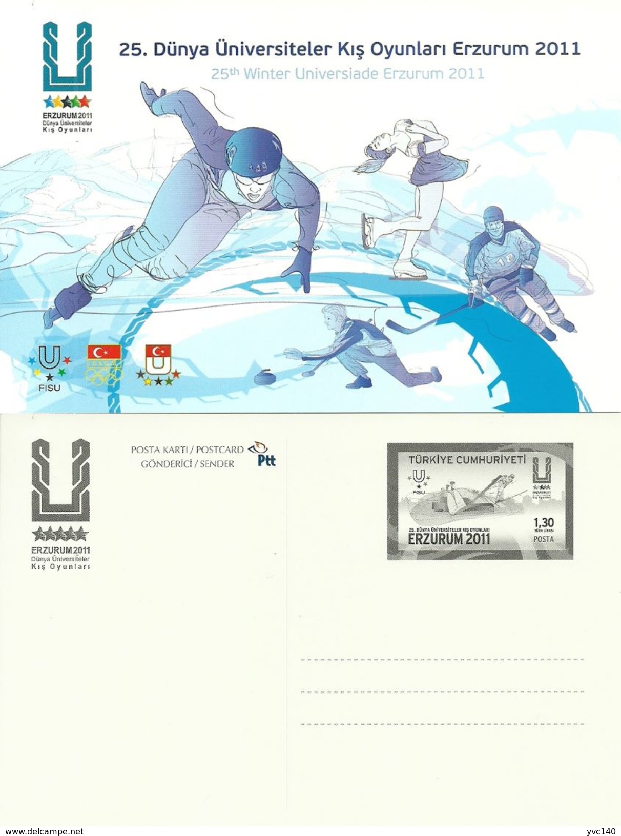 Turkey; Postal Stationery 2011 "25th Universiade Winter Games, Erzurum" - Ganzsachen