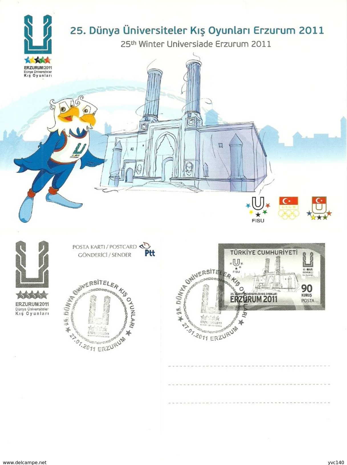 Turkey; Postal Stationery 2011 "25th Universiade Winter Games, Erzurum" - Ganzsachen