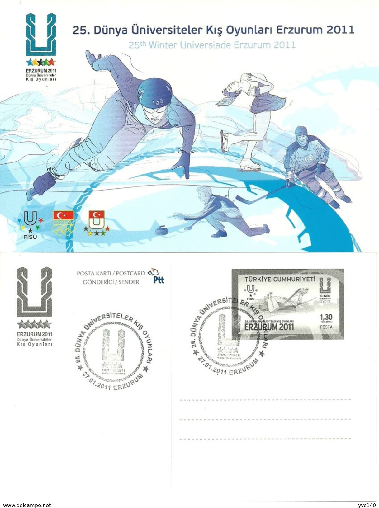 Turkey; Postal Stationery 2011 "25th Universiade Winter Games, Erzurum" - Enteros Postales