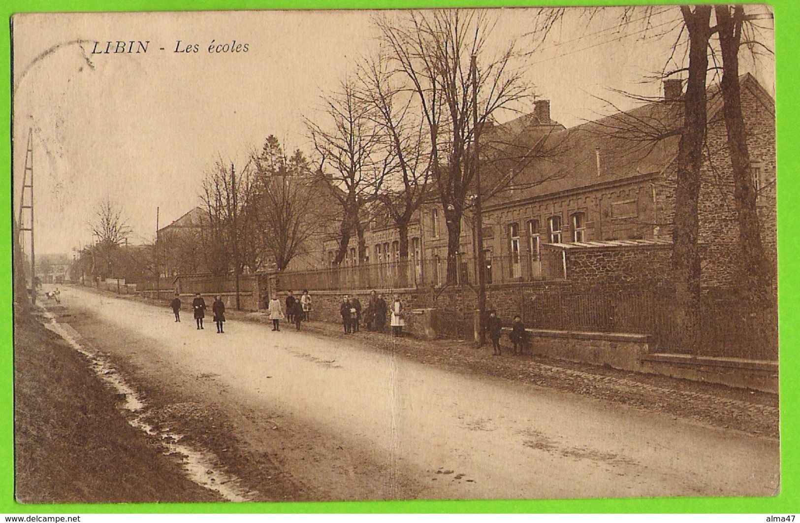 Libin - Les écoles Animées - Circulé Vers 1920 - Edit. J. Debehogne, Papetier Libin - Libin