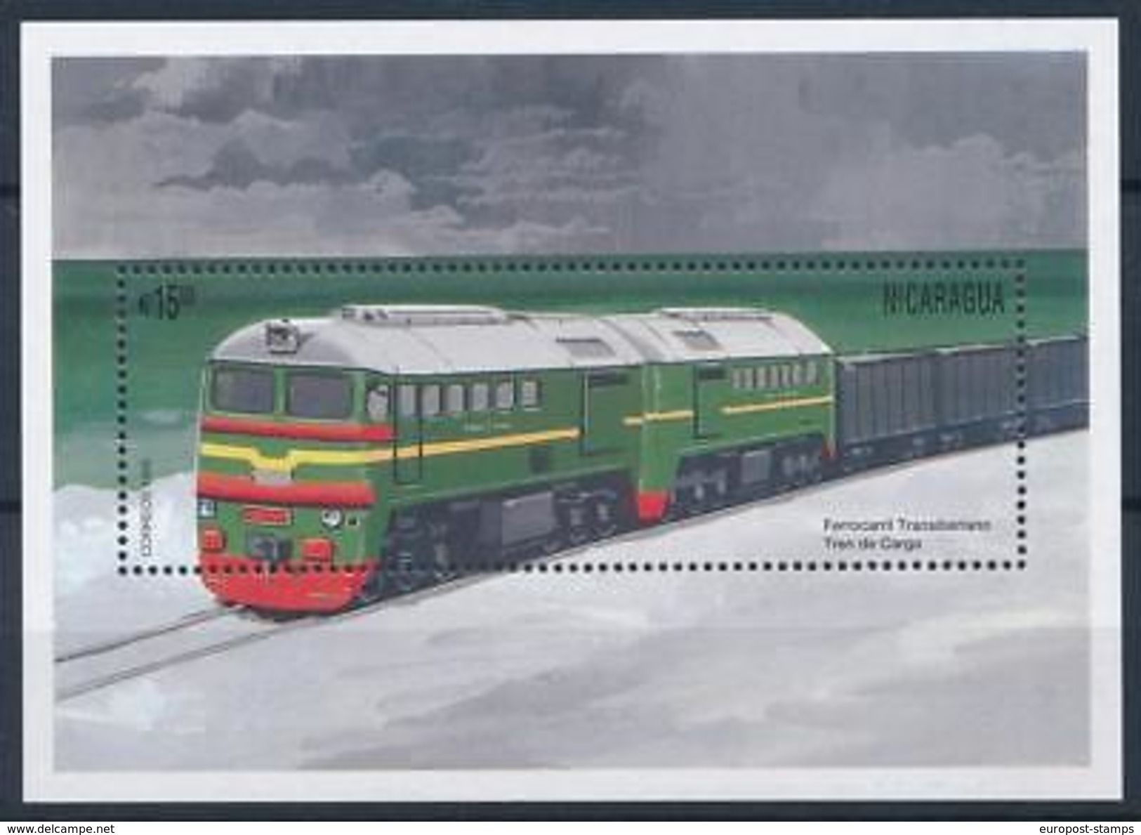 [61416] Nicaragua 1996 Railway Train Elsenbahn Chemin De Fer Souvenir Sheet MNH - Trains