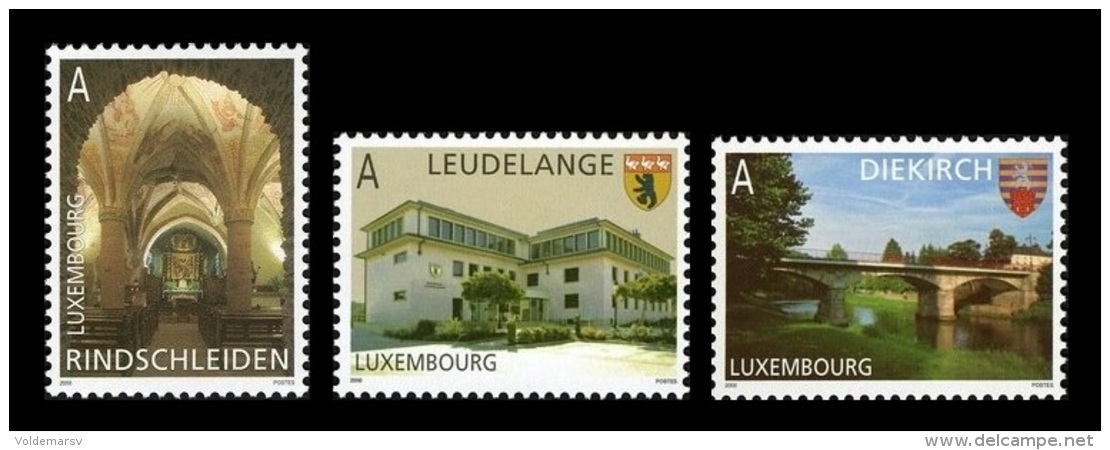 Luxembourg 2008 Mih. 1776/78 Tourism. Diekrich, Leudelange And Rindschleiden. Church. Bridge MNH ** - Unused Stamps