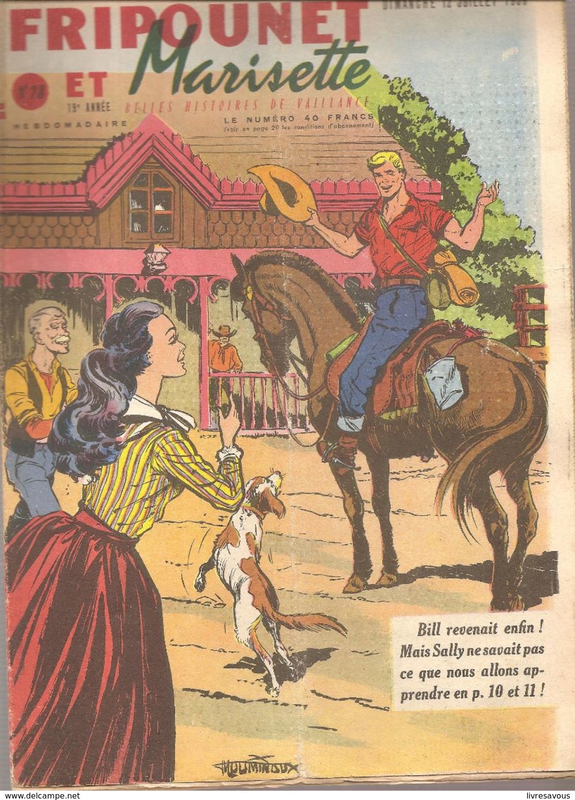 Fripounet Et Marisette N°28 Du 12/07/1959 De La 19 ème Année - Fripounet