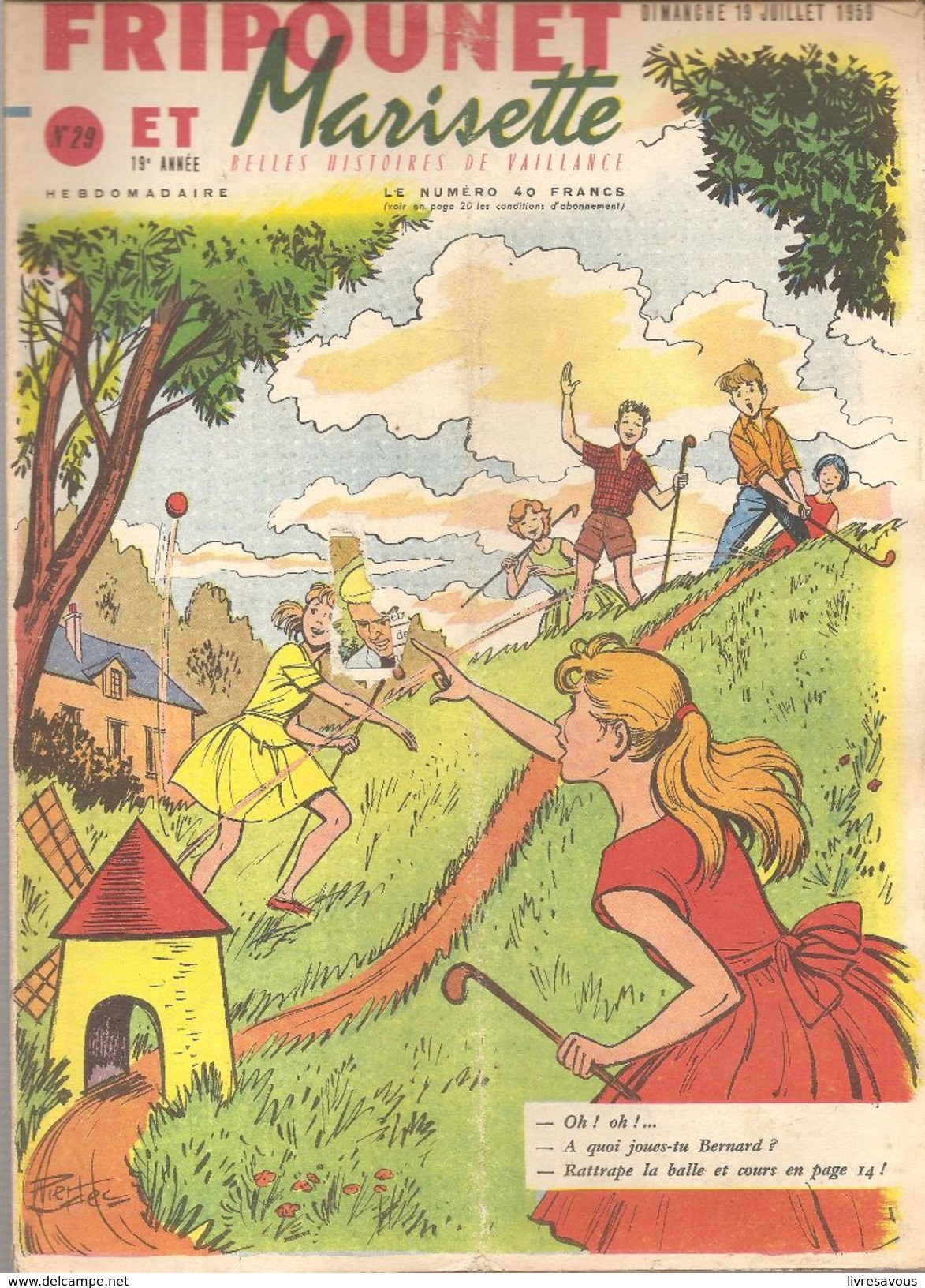 Fripounet Et Marisette N°29 Du 19/07/1959 De La 19 ème Année - Fripounet