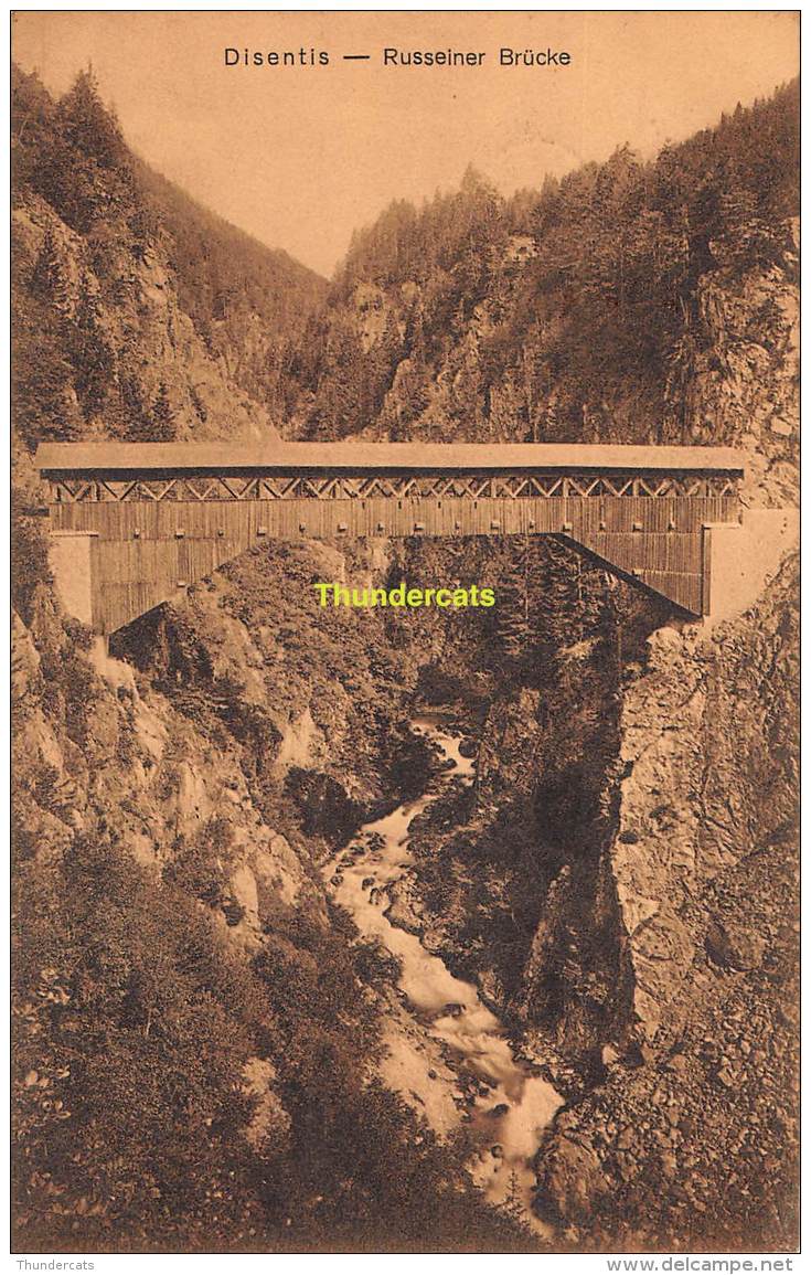 CPA  DISENTIS RUSSEINER BRUCKE - Disentis/Mustér