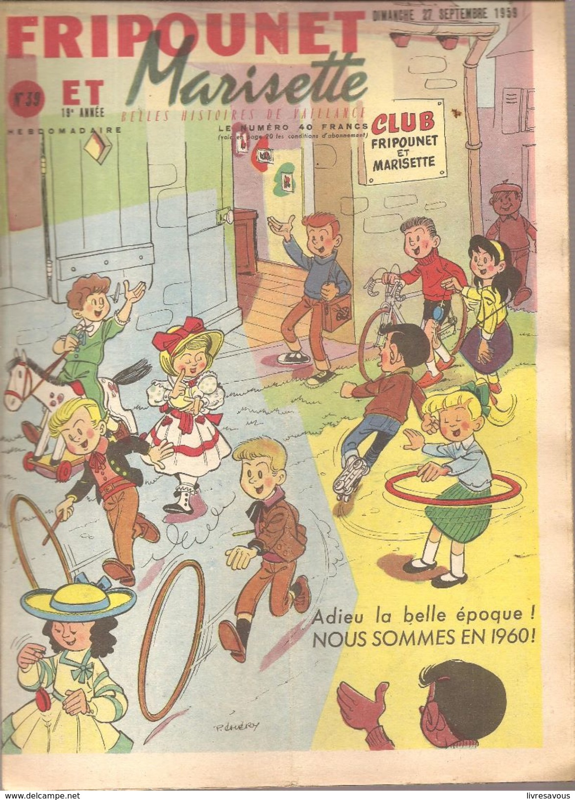 Fripounet Et Marisette N°39 Du 27/09/1959 De La 19 ème Année - Fripounet