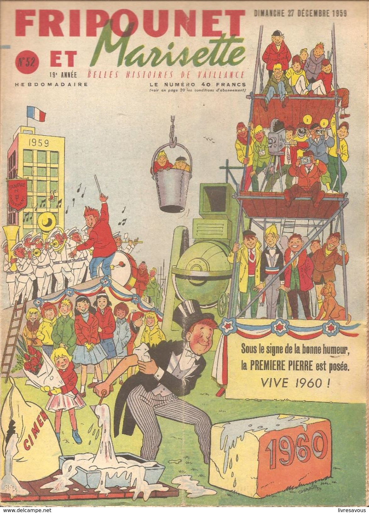 Fripounet Et Marisette N°52 Du 27/12/1959 De La 19 ème Année - Fripounet