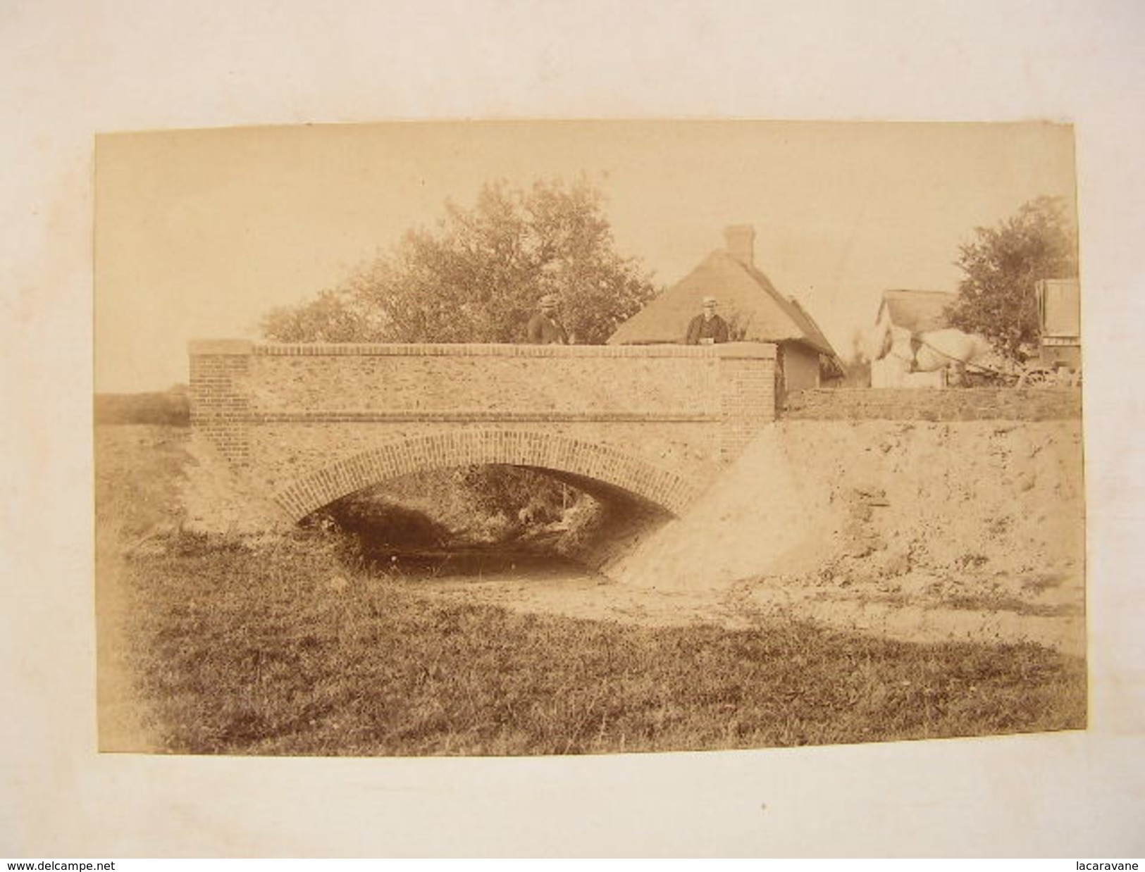 Photographie Photo Cpa Eure Et Loir Nonvilliers Grandhoux Le Pont  Mazoyer Ingenieur 21,5 Cm X 13,3 Cm - Anciennes (Av. 1900)