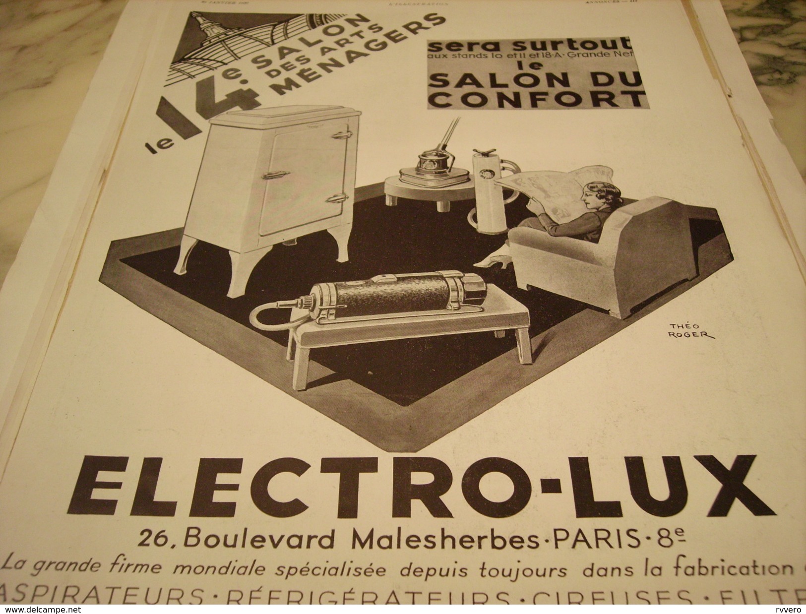 ANCIENNE PUBLICITE 4 SALON DES ARTS MENAGE AVEC ELECTRO-LUX 1937 - Other & Unclassified