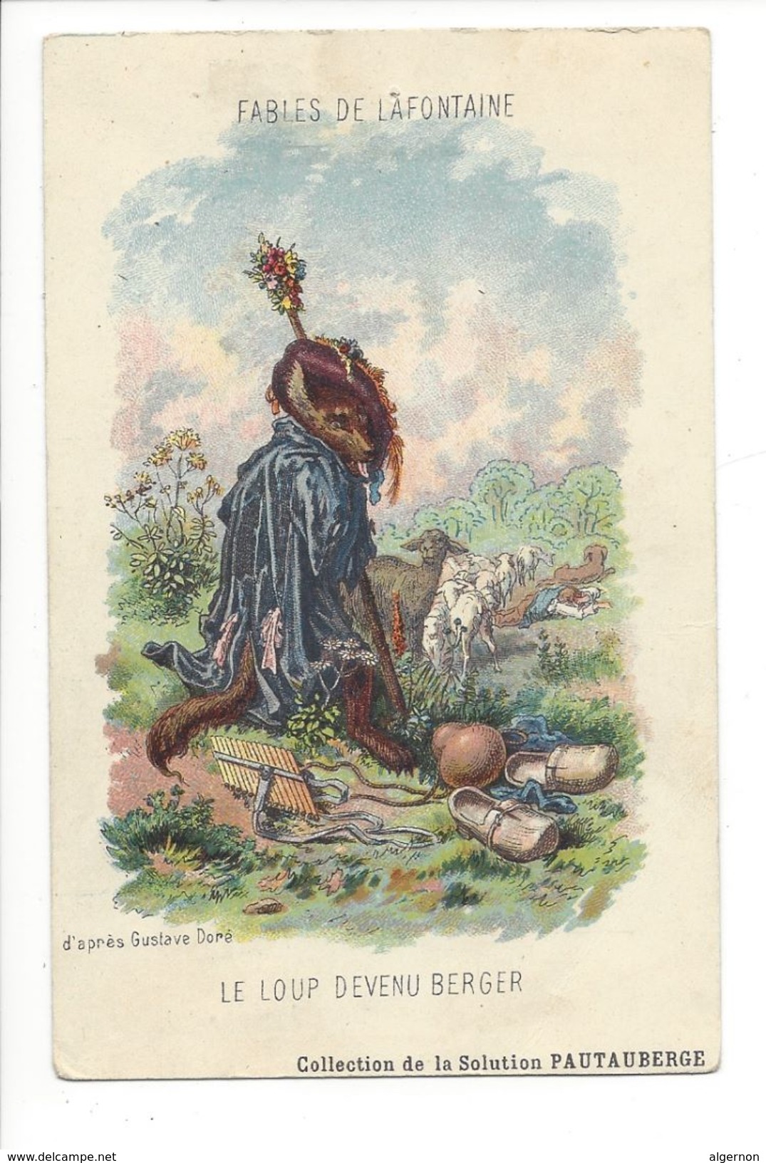 17884 -  Fables De La Fontaine Le Loup Devenu Berger D'après Gustave Doré (trou D'épingle) - Contemporain (à Partir De 1950)