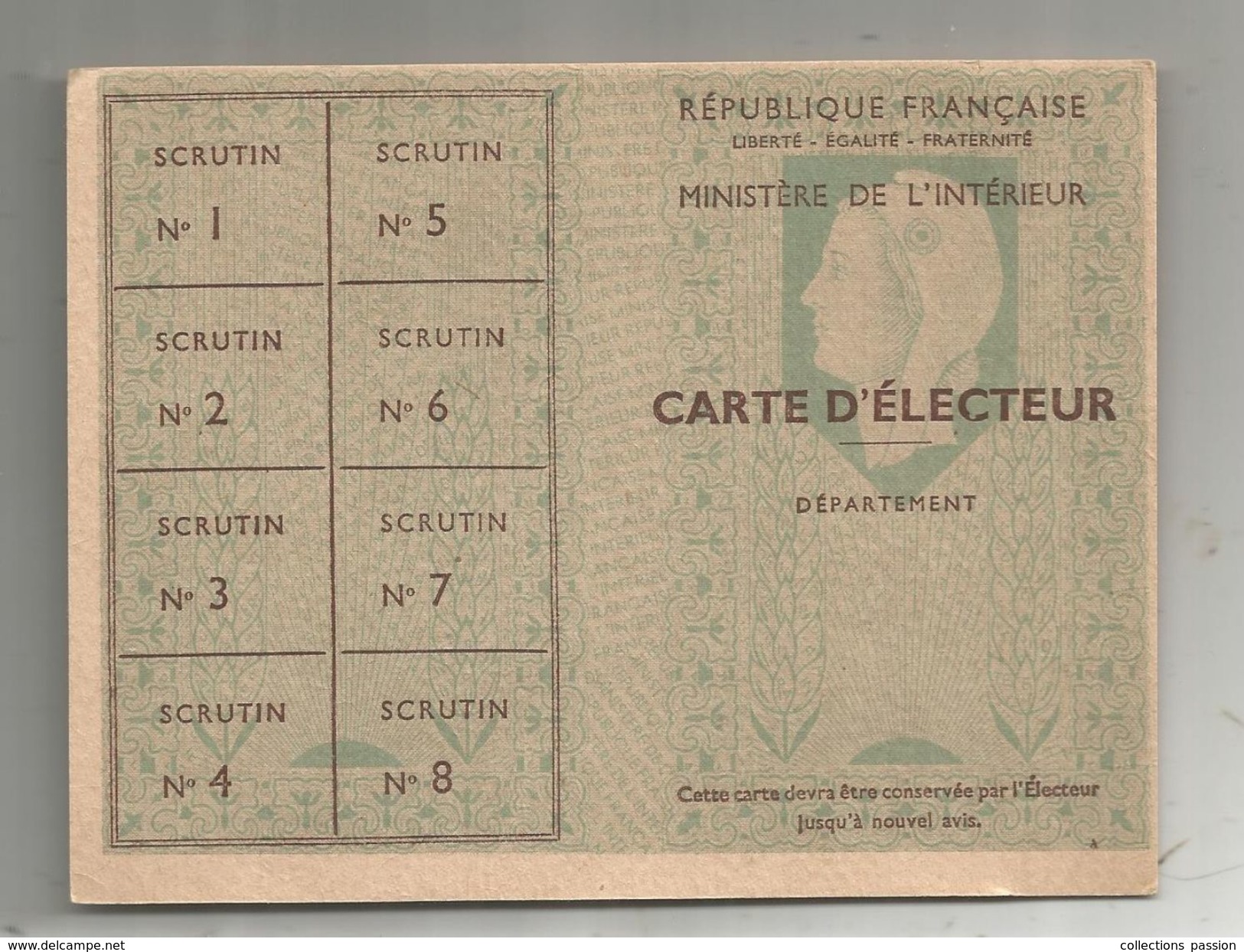 Carte D'électeur , Commune De LEYRAT, Creuse , 1951 - Ohne Zuordnung