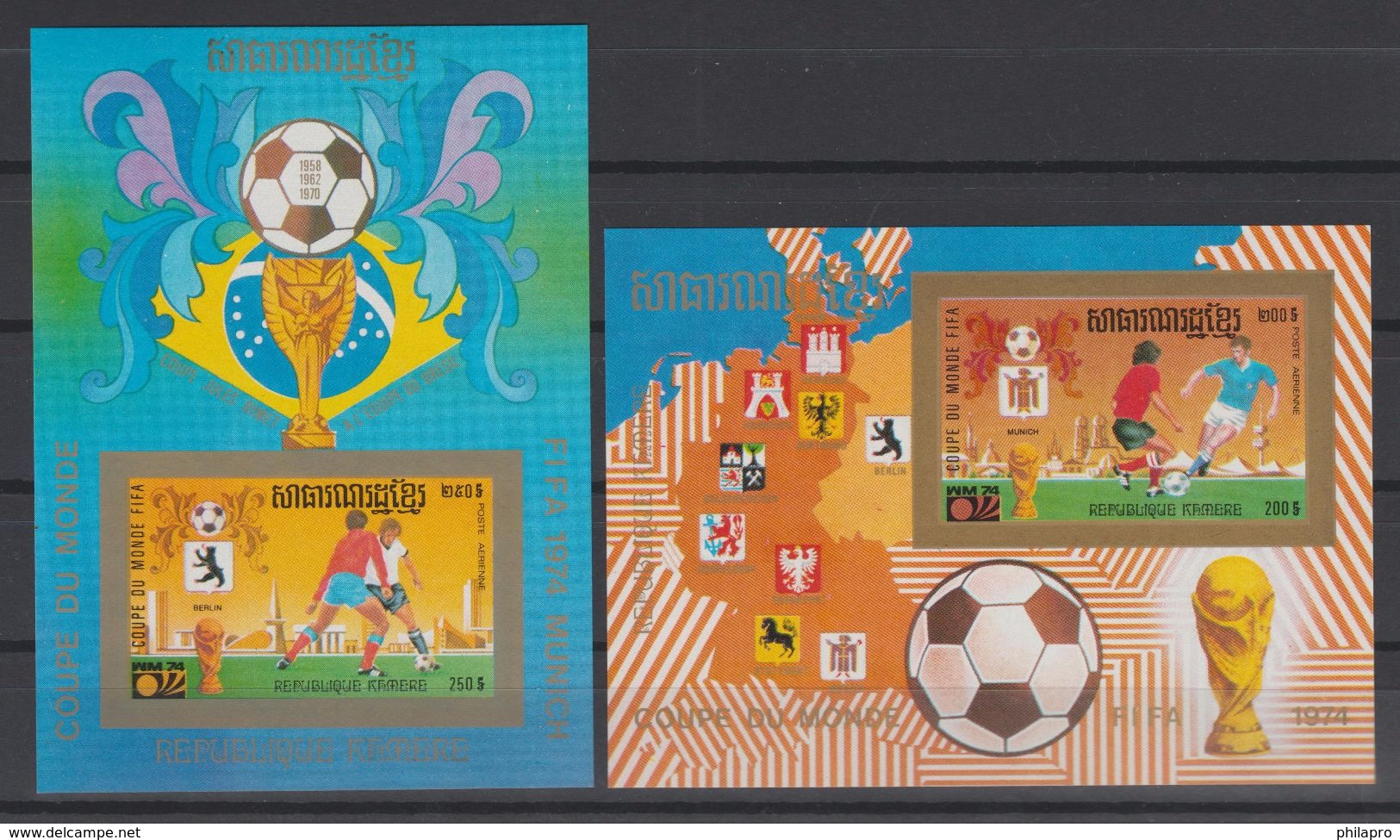 CAMBODGE  KHMER IMPERF .  COUPE DU MONDE FIFA  74 MUNICH  **MNH    Réf  H718 - 1974 – Germania Ovest