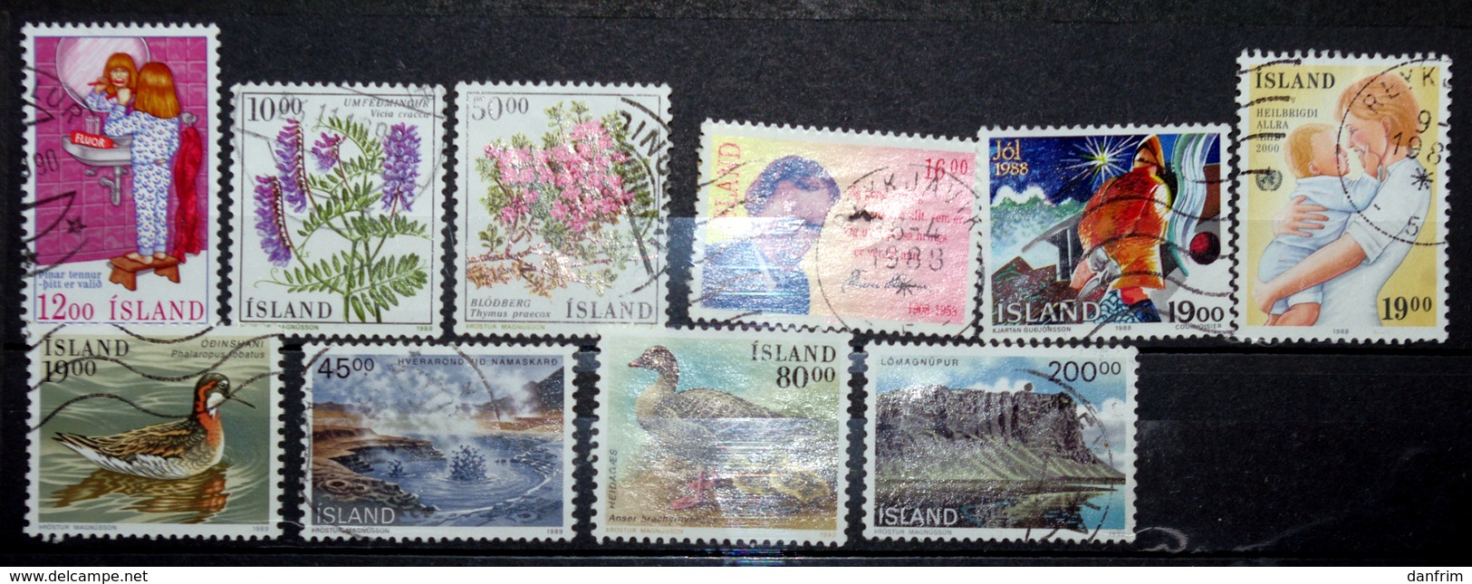 Iceland Collection, Sends Out Place Only The Stamps ( Lot Ks 560) - Colecciones & Series