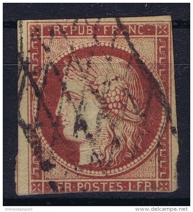 France: Yv Nr  6a Carmin Clair Obl./Gestempelt/used - 1849-1850 Cérès