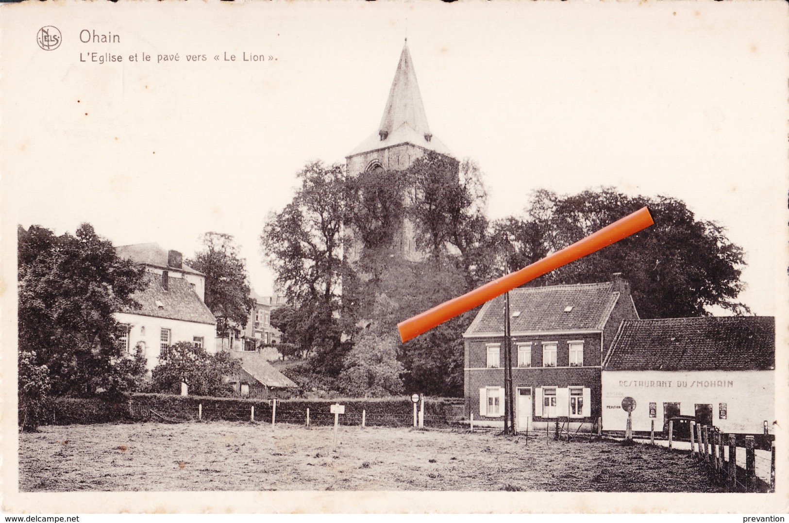 OHAIN - L'Eglise Et Le Pavé Vers "Le Lion" - Lasne