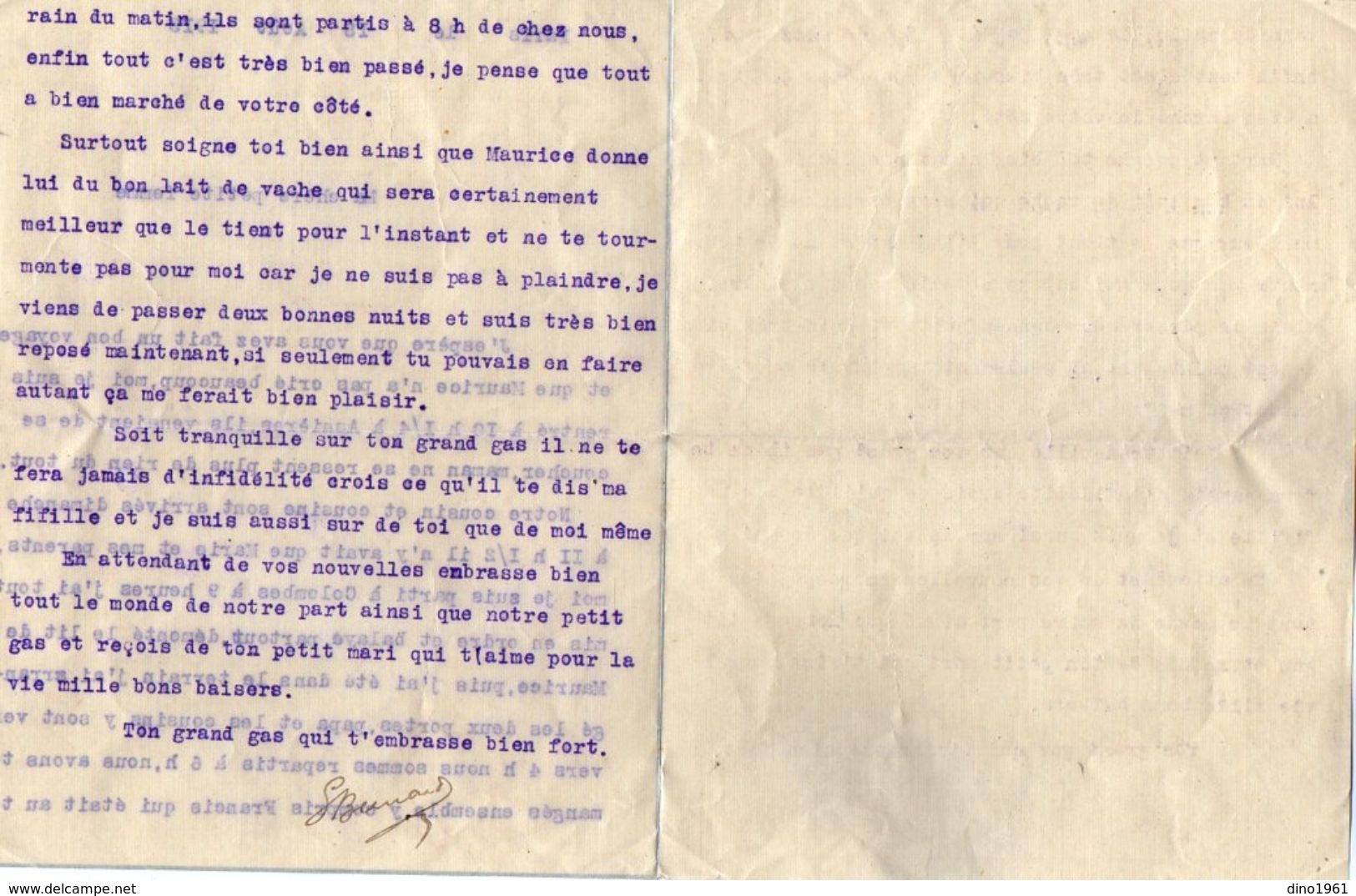 VP11.200 - 8 Lettres De Mr G. BERNARD à PARIS  - Récit - Collections