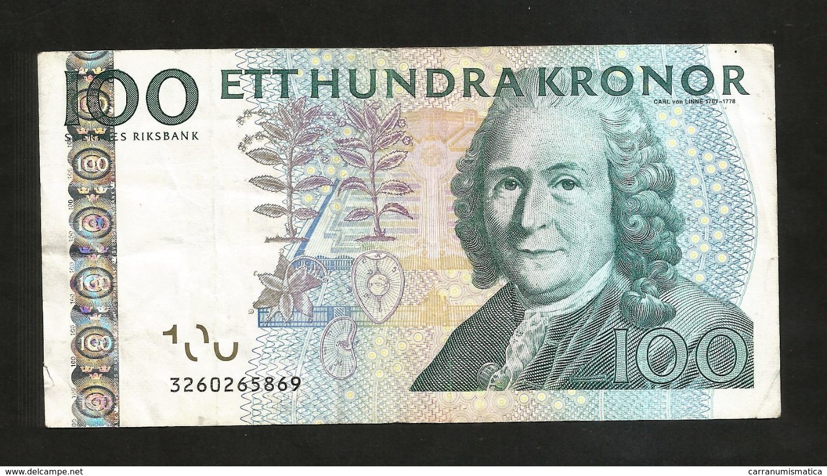 DENMARK / DANIMARCA - DANMARKS NATIONALBANK - 100 KRONER / C. Von Linne - Svezia