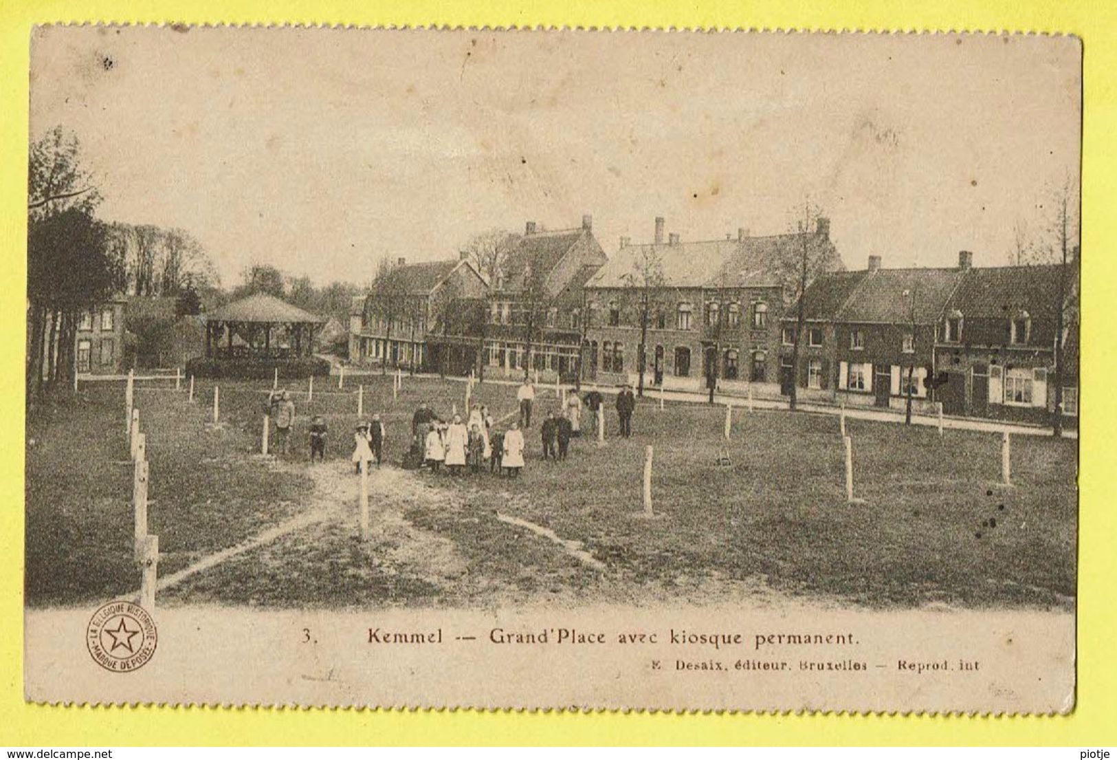 * Kemmel (Heuvelland - Ieper - Ypres) * (E. Desaix, Nr 3) Grand'Place Avec Kiosque Permanent, Dries, Animée, Enfant, TOP - Heuvelland