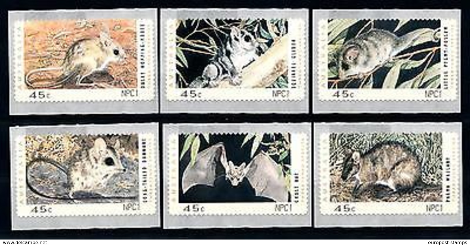 [42392] Australia 1993 Wild Animals ATM Mouse Possum Bat Wallaby NPC MNH - Other & Unclassified