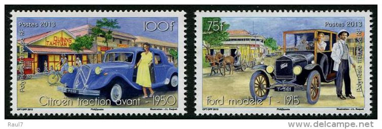 Polynésie 2013 - Autos Anciennes, Ford Modèle T Et Citroën Traction 1950 - 2val Neuf // Mnh - Neufs