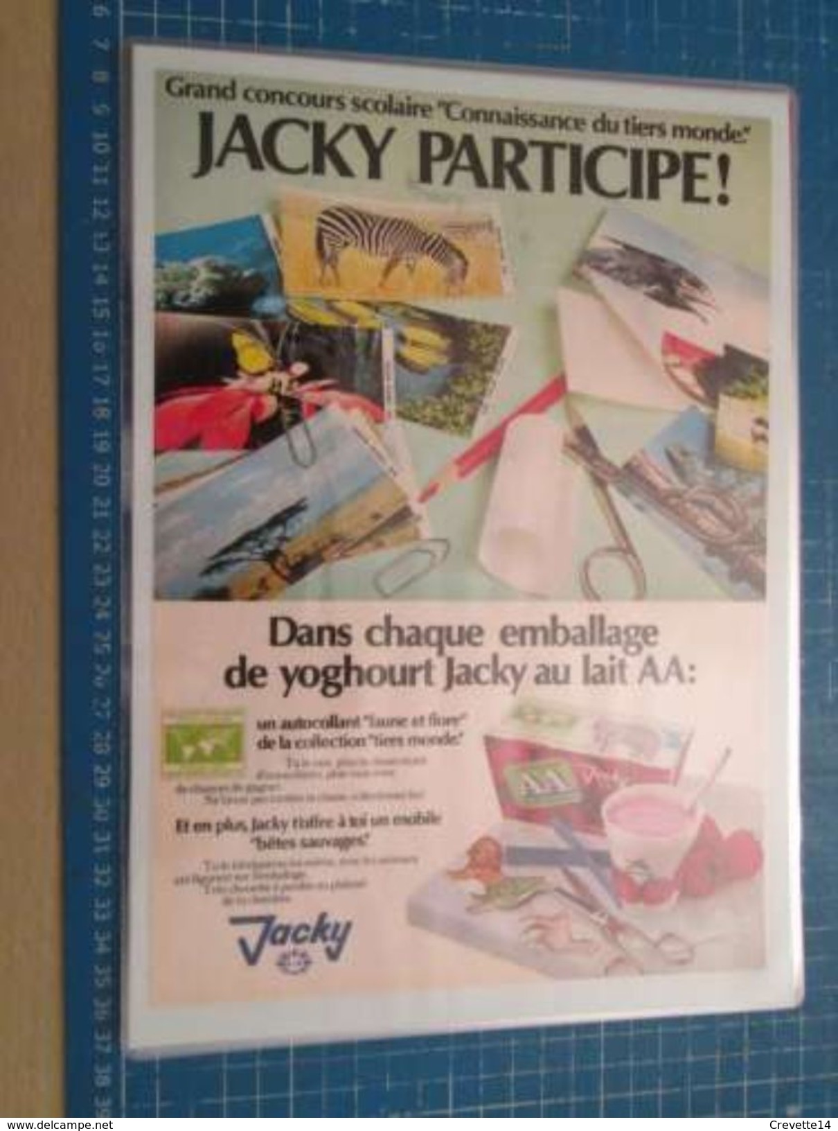 PRODUITS LAITIERS JACKY AUTOCOLLANTS FAUNE ET FLORE DU TIERS-MONDE  -  Pour  Collectionneurs ... PUBLICITE  Page De Rev - Stickers