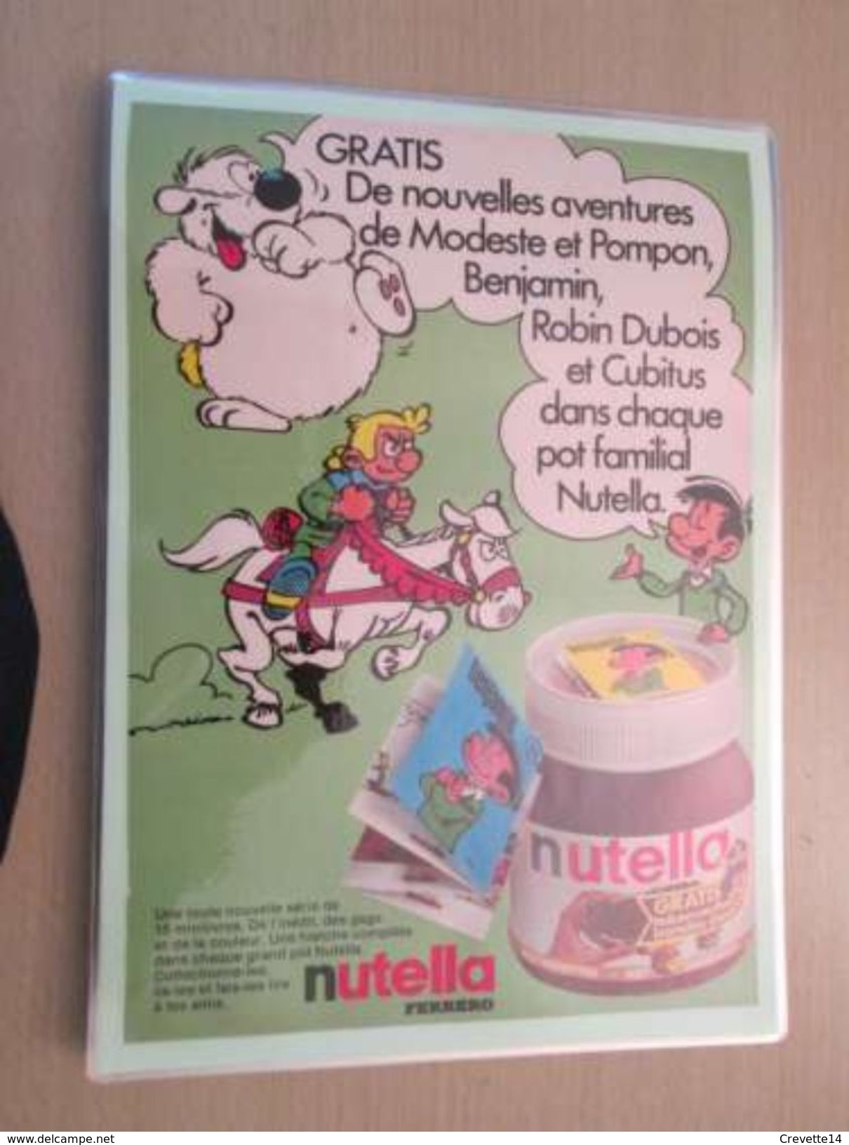 NUTELLA CUBITUS ROBIN DUBOIS BENJAMIN   -  Pour  Collectionneurs ... PUBLICITE  Page De Revue Des Années 70 Plastifiée P - Nutella