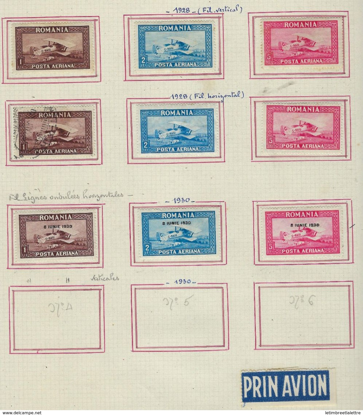 Roumanie à La Page, Poste Aérienne - Unused Stamps